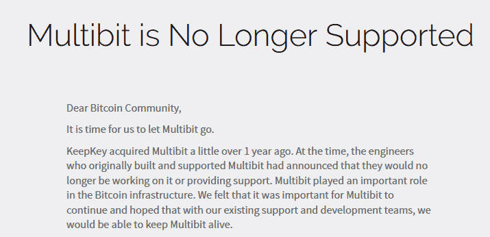 multibit fin de servicio