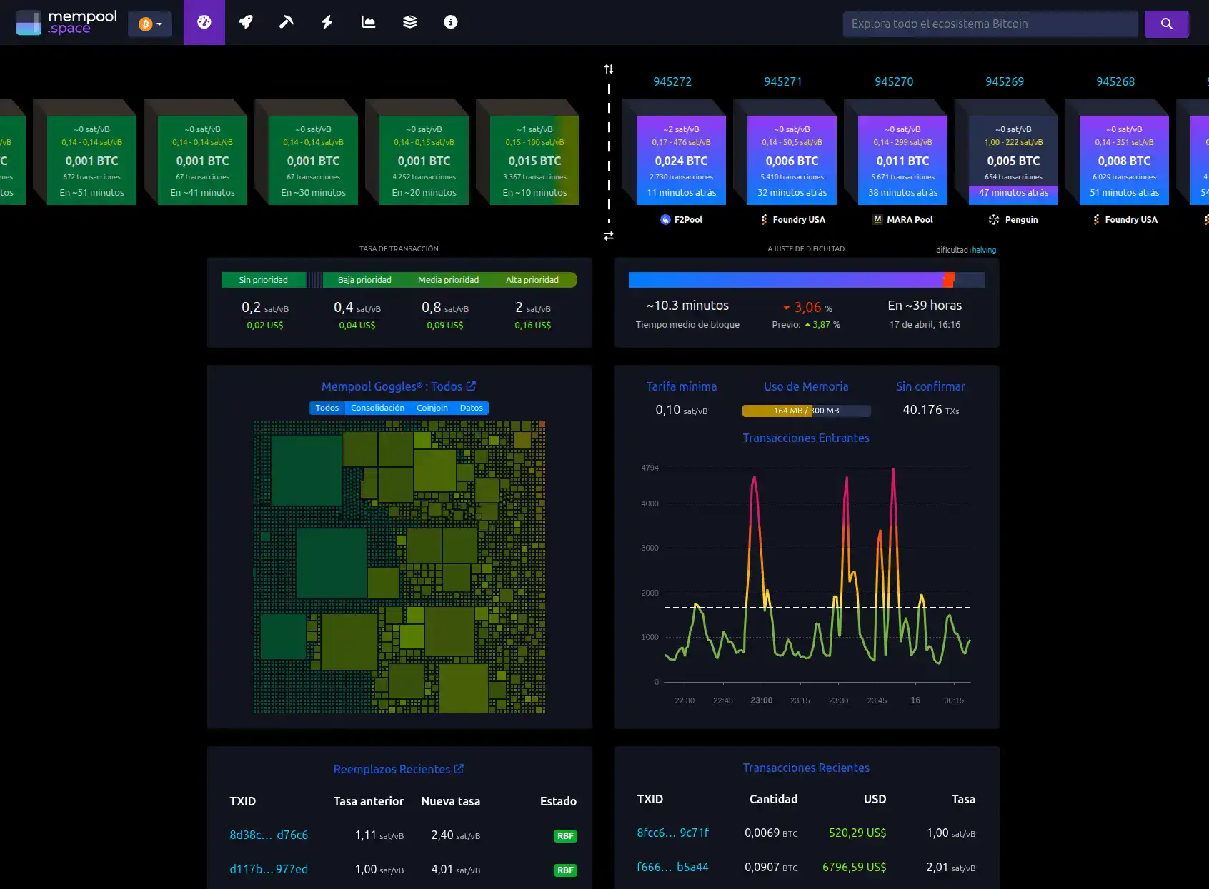 mempool-space-interfaz
