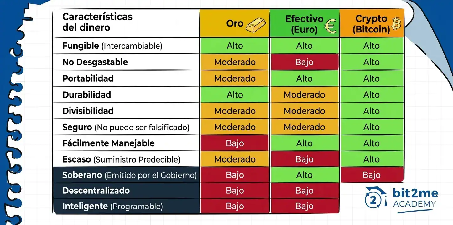 Ventajas de Bitcoin frente al oro y el efectivo