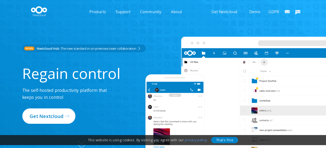 Nextcloud offers support for Siacoin