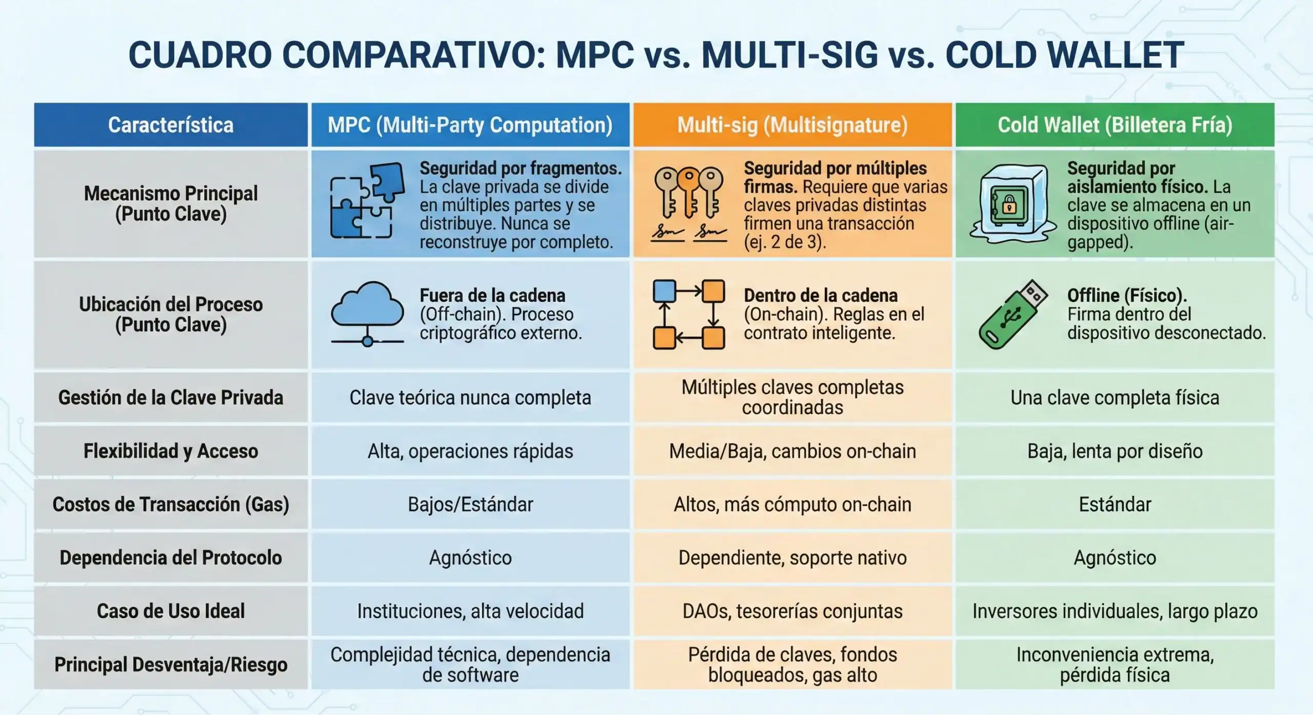tabla-comparativa-mpc Comparativa entre monederos MPC, Multisig y Cold - Bit2Me Academy