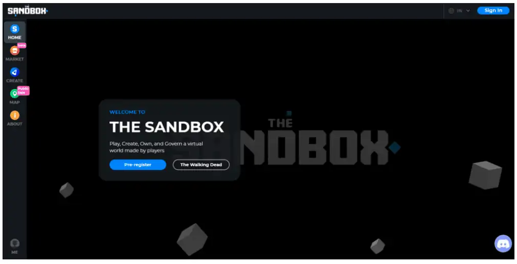 Web oficial de Sandbox