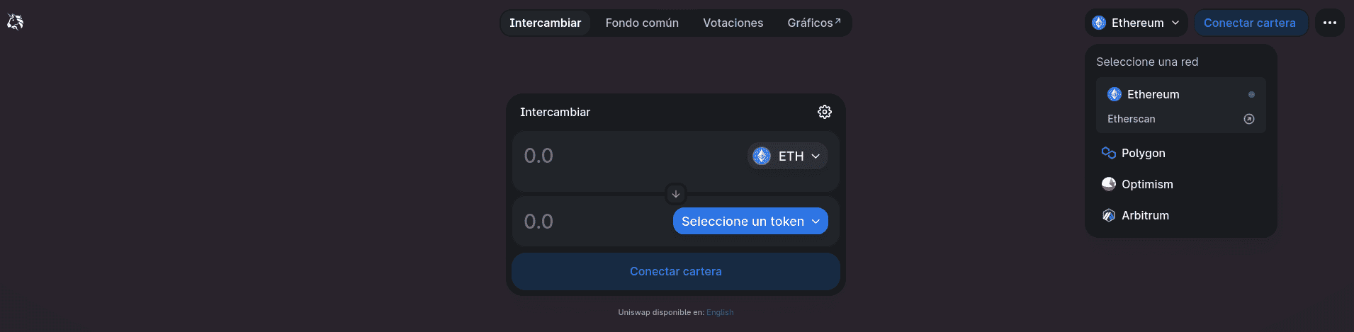 Conectándonos a una Uniswap usando una Layer2 para Ethereum