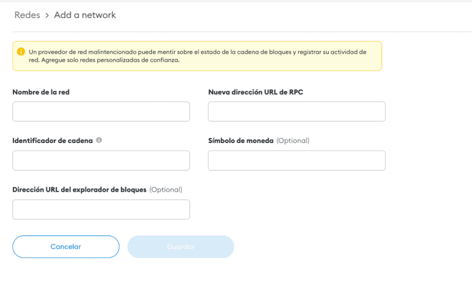 Conectando MetaMask a Polygon - Formulario de datos