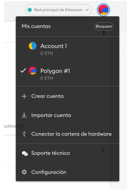 Cambio de Red en MetaMask