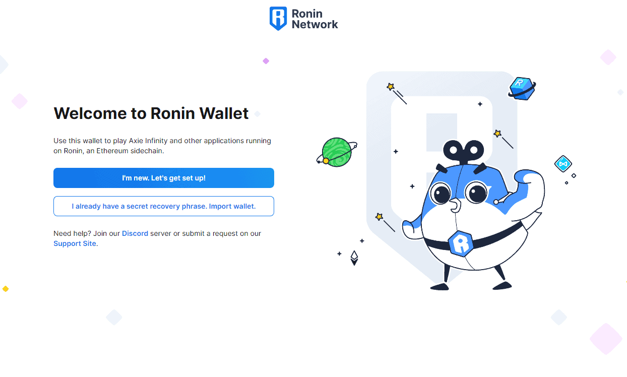 Configurando Ronin Wallet
