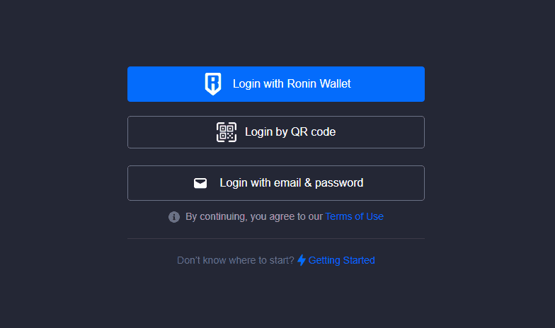 Login With Ronin Wallet