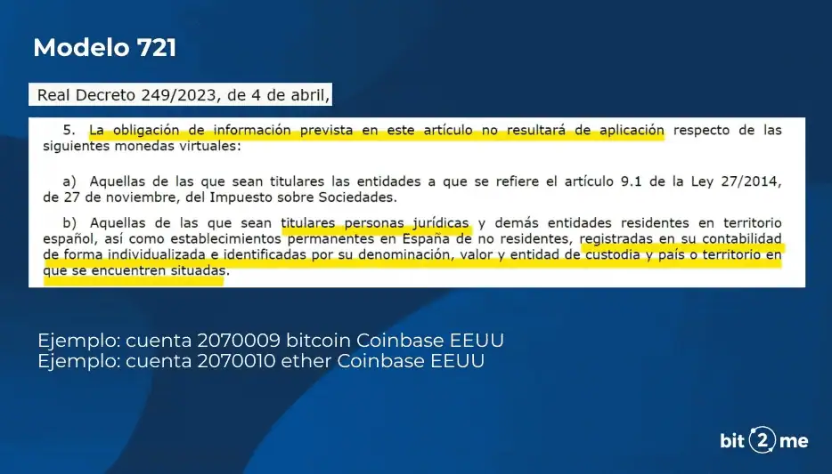El Modelo 721 de Hacienda, afecta a las empresas, pero hay espacios donde su aplicación no es obligatoria - Bit2Me Academy