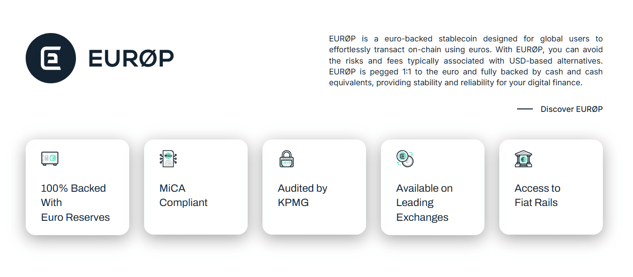 EUROP presenta características muy interesantes para negociar con EUR stablecoins - Bit2Me Academy