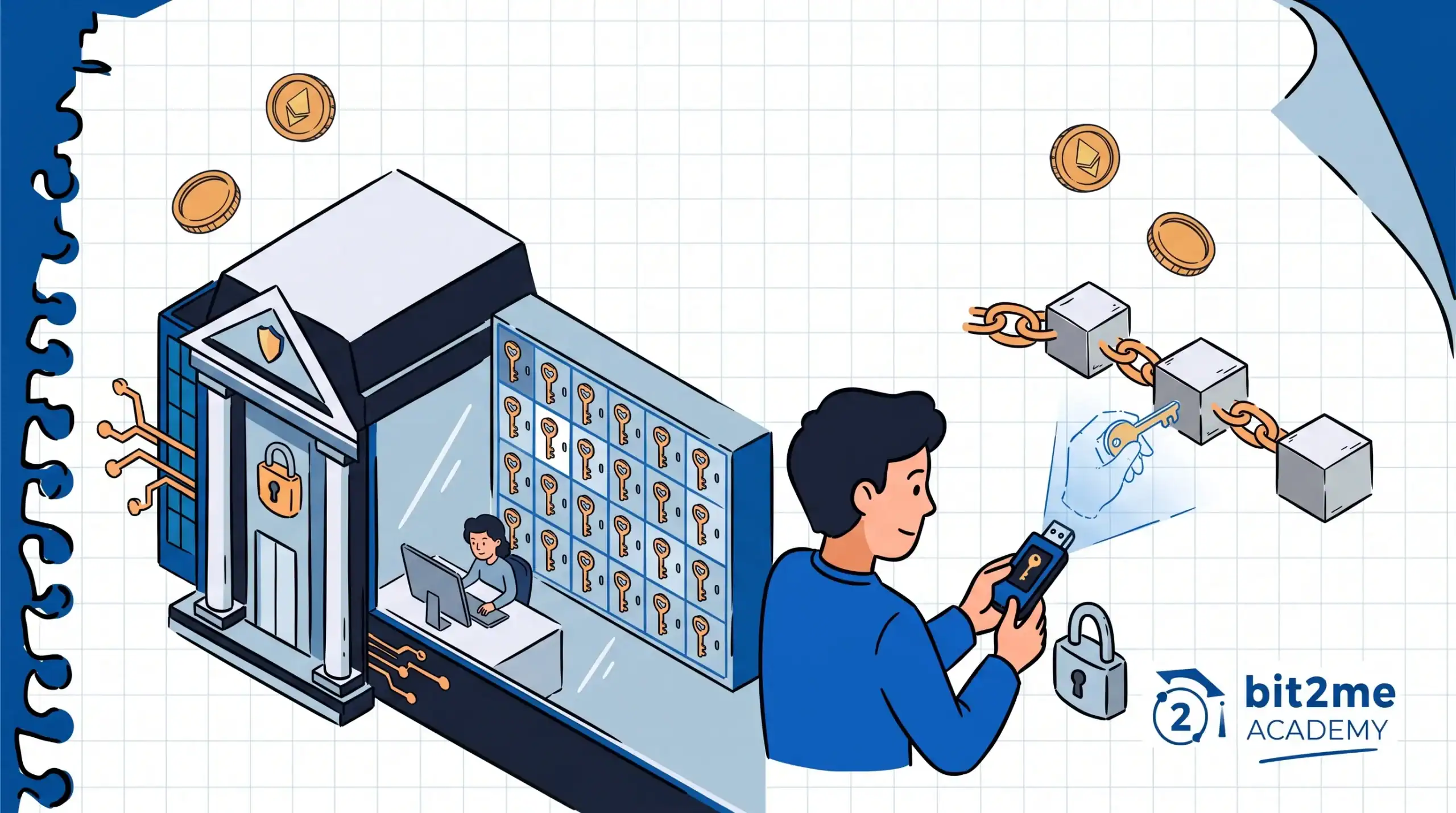 Wallet custodial vs no custodial: diferencias y cuál elegir para tu wallet criptomonedas